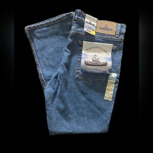 RIVER ROAD JEANS COMPANY SIZE 34X28 MEN'S STRAIGHT LEG BLUE DENIM JEANS